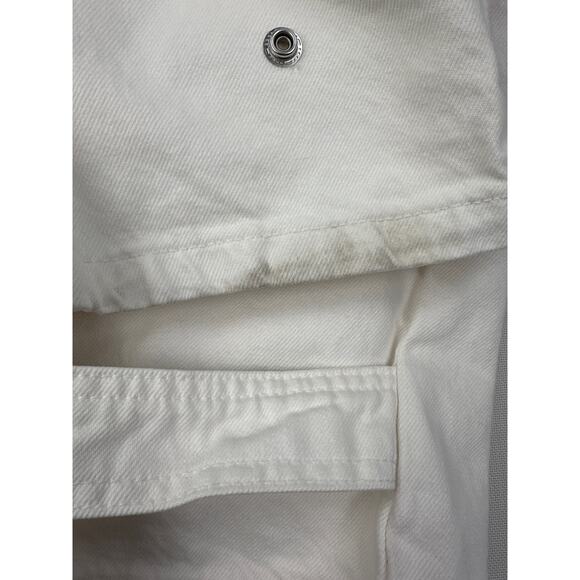 GRLFRND - The Lex High Rise Wide Leg Cargo Jeans in White - Picture 7 of 8